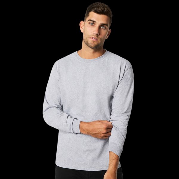 Mens Long Sleeve Heavy Cotton Tee Shirt Thumbnail