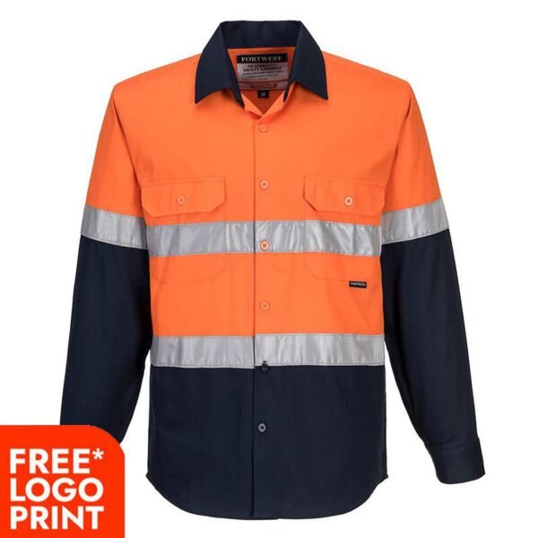 Hobart Hi-Vis Contrast Shirt Long Sleeve Thumbnail
