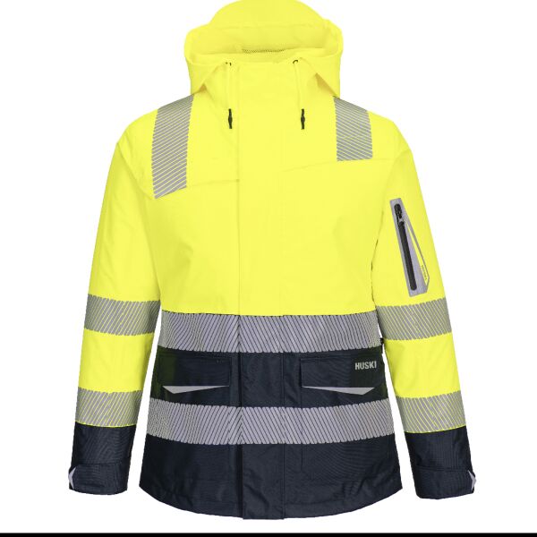 Huski Hi-Vis Womens Contrast Rain Jacket Thumbnail