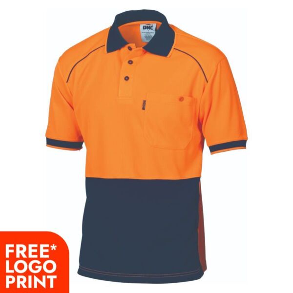 Hi Vis Cool Breathe Stripe Polo Thumbnail
